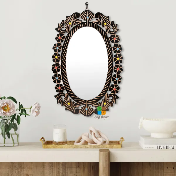 Craft_Cooper_Beautiful_Wooden_Handcrafted_Design_Oval_Mirror