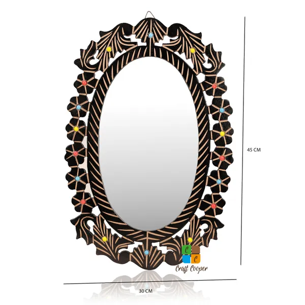 Craft_Cooper_Beautiful_Wooden_Handcrafted_Design_Oval_Mirror