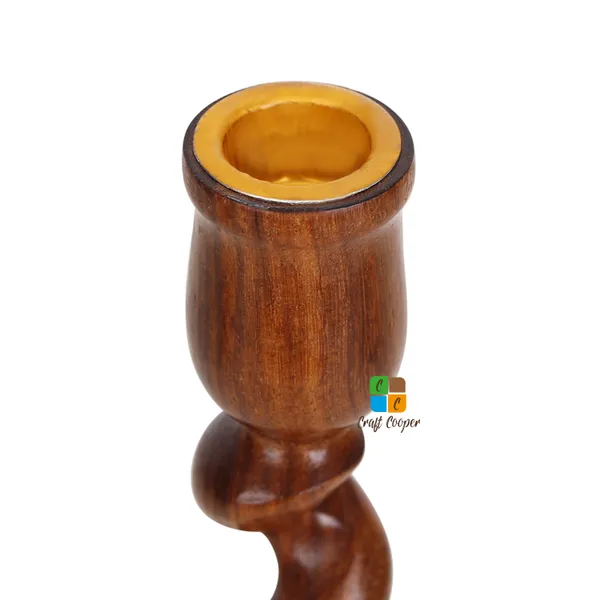 Craft_Cooper_Decorative_Wooden_Spiral_Pillar_Candle_Stand_Set_of_3_|_Handcrafted_Wooden_Candle_Holders_for_Living_Room|_Table_Centerpiece_|