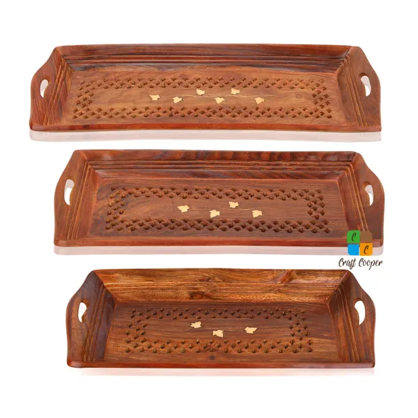 Craft_Cooper_Excellent_Brownie_Wooden_Coffee_Tray,_Pack_of_Three,_Self_Made_Design,_Shape_Rectangular,_Dishwasher_Safe