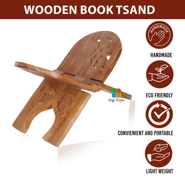 Craft_Cooper_Foldable_Book_Stand_Holder/Book_Rest_Keep_for_Home/Work_Space/Religious_Places