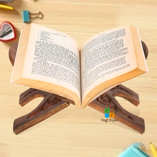 Craft_Cooper_Foldable_Book_Stand_Holder/Book_Rest_Keep_for_Home/Work_Space/Religious_Places