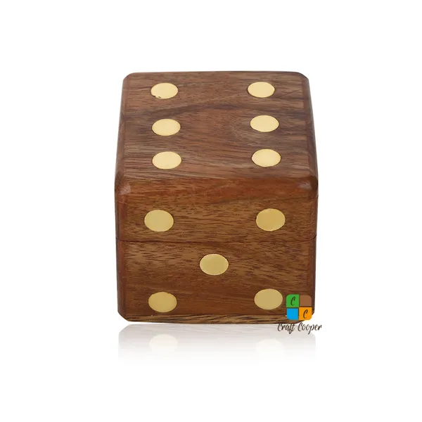 Craft_Cooper_Handcrafted_Box_and_5_Dice_Set_Paperweight_Puzzles_Wooden_Toys_and_Games
