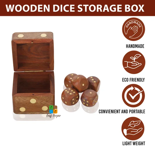 Craft_Cooper_Handcrafted_Box_and_5_Dice_Set_Paperweight_Puzzles_Wooden_Toys_and_Games