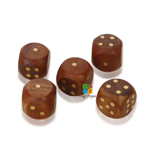Craft_Cooper_Handcrafted_Box_and_5_Dice_Set_Paperweight_Puzzles_Wooden_Toys_and_Games