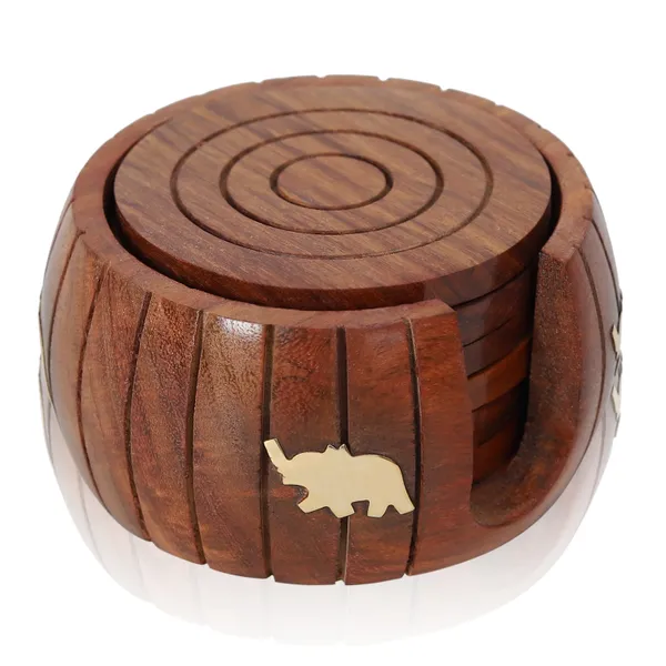 Craft_Cooper_Handcrafted_Wooden_Textured_Tea_Coaster_Set_of_6_for_Your_Tables_(H_2.5_x_W_4_x_L_4_inches)_|_Wooden_hot_Cup_Pads_|_Wooden_Tea_Coaster_|_Coffee_Cup_Wooden_Stand_Coaster