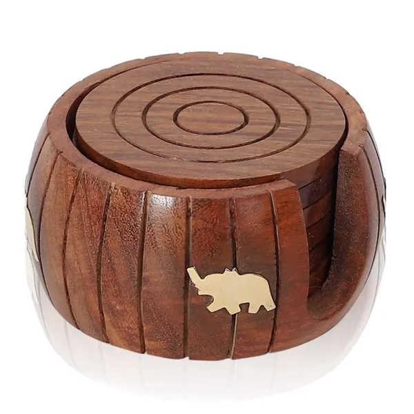 Craft_Cooper_Handcrafted_Wooden_Textured_Tea_Coaster_Set_of_6_for_Your_Tables_(H_2.5_x_W_4_x_L_4_inches)_|_Wooden_hot_Cup_Pads_|_Wooden_Tea_Coaster_|_Coffee_Cup_Wooden_Stand_Coaster
