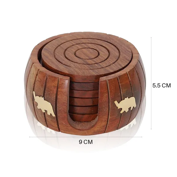 Craft_Cooper_Handcrafted_Wooden_Textured_Tea_Coaster_Set_of_6_for_Your_Tables_(H_2.5_x_W_4_x_L_4_inches)_|_Wooden_hot_Cup_Pads_|_Wooden_Tea_Coaster_|_Coffee_Cup_Wooden_Stand_Coaster
