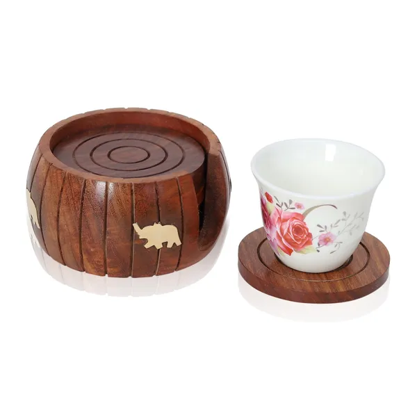 Craft_Cooper_Handcrafted_Wooden_Textured_Tea_Coaster_Set_of_6_for_Your_Tables_(H_2.5_x_W_4_x_L_4_inches)_|_Wooden_hot_Cup_Pads_|_Wooden_Tea_Coaster_|_Coffee_Cup_Wooden_Stand_Coaster