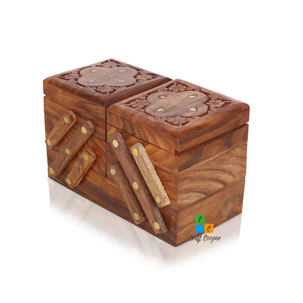 Craft_Cooper_Handmade_Wooden_Rectangular_Jewelry_Organizer_Box_Brass_Inlay_for_Women_5_in_1_(Brown,_Standard)