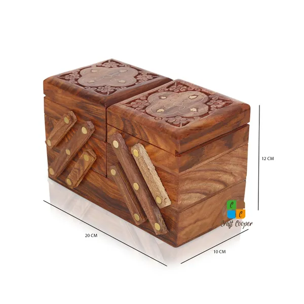 Craft_Cooper_Handmade_Wooden_Rectangular_Jewelry_Organizer_Box_Brass_Inlay_for_Women_5_in_1_(Brown,_Standard)