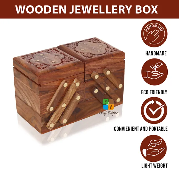 Craft_Cooper_Handmade_Wooden_Rectangular_Jewelry_Organizer_Box_Brass_Inlay_for_Women_5_in_1_(Brown,_Standard)