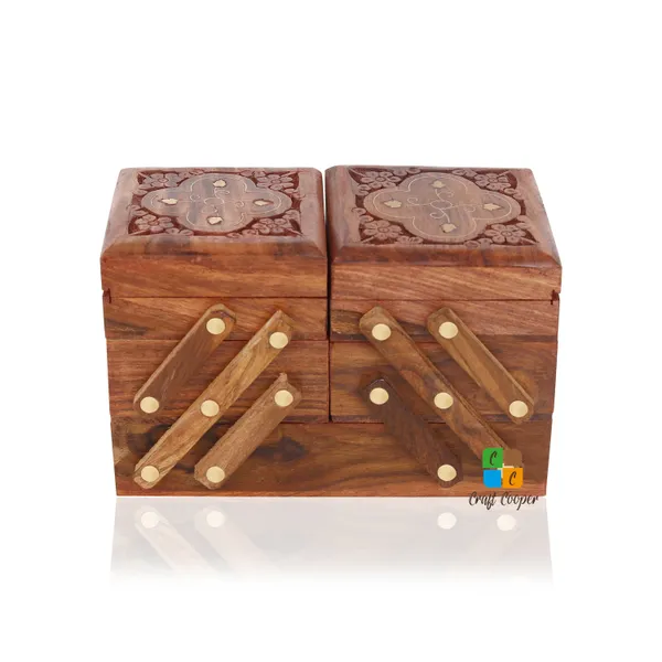 Craft_Cooper_Handmade_Wooden_Rectangular_Jewelry_Organizer_Box_Brass_Inlay_for_Women_5_in_1_(Brown,_Standard)