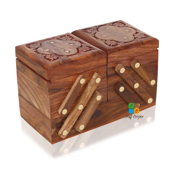 Craft_Cooper_Handmade_Wooden_Rectangular_Jewelry_Organizer_Box_Brass_Inlay_for_Women_5_in_1_(Brown,_Standard)