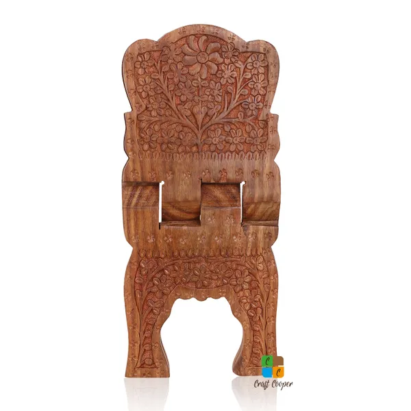 Craft_Cooper_Wood_Hand_Carved_Rehal_Holy_Books_Stand