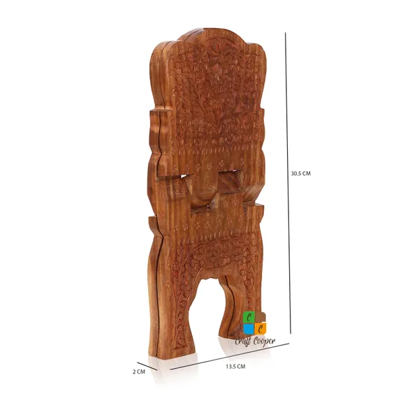 Craft_Cooper_Wood_Hand_Carved_Rehal_Holy_Books_Stand