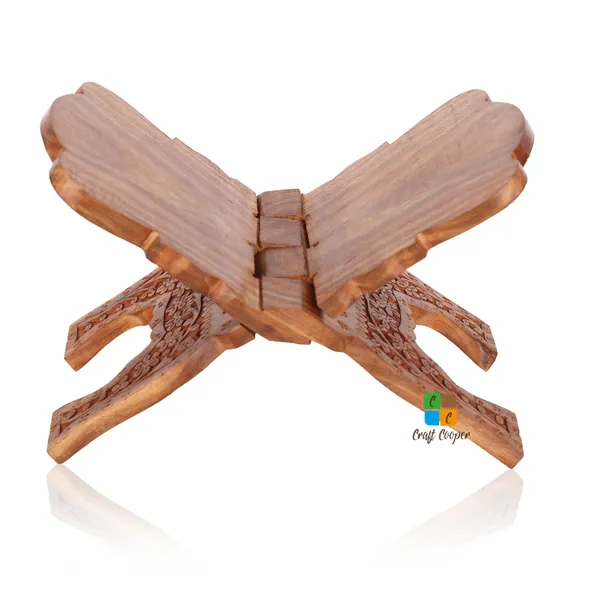 Craft_Cooper_Wood_Hand_Carved_Rehal_Holy_Books_Stand