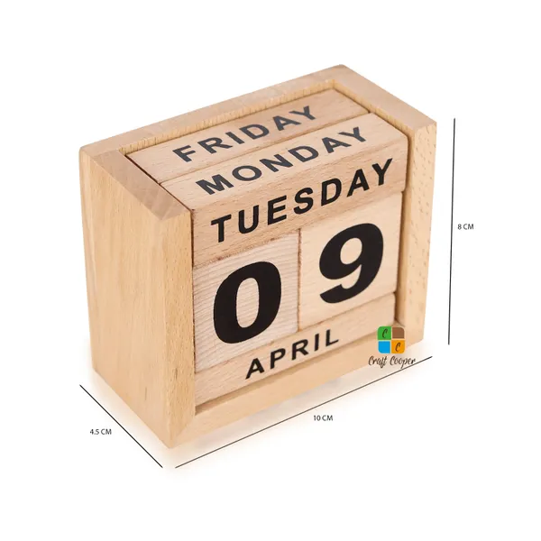 Craft_Cooper_Wooden_Calendar-Mini_Desk_Calendar_for_Office_and_Home_Table/Desk_Calendar_Office_Desk_Stationary_Calendar_(NATURAL)