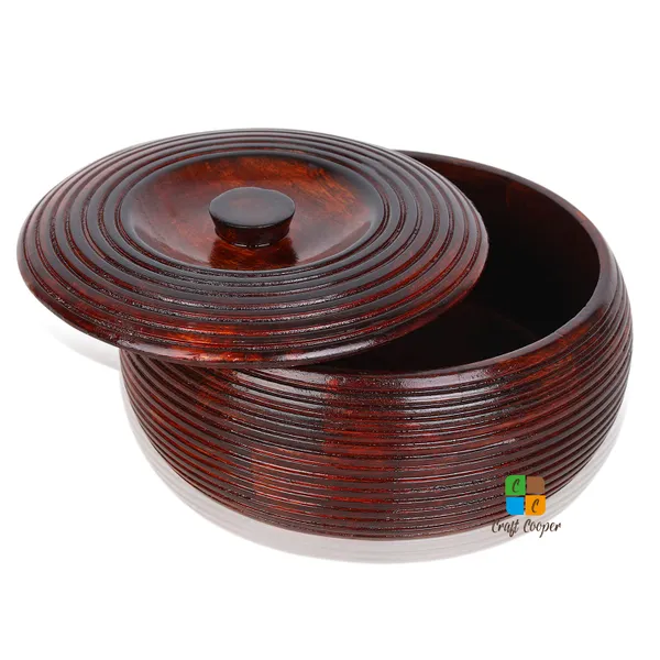 Craft_Cooper_Wooden_Chapati_Roti_Hot_Box_in_Sheesham_Wood_Casseroles_for_Kitchen_Dabba_Case_Server_Tableware_Serve_ware_(Brown)