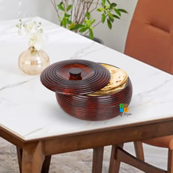 Craft_Cooper_Wooden_Chapati_Roti_Hot_Box_in_Sheesham_Wood_Casseroles_for_Kitchen_Dabba_Case_Server_Tableware_Serve_ware_(Brown)