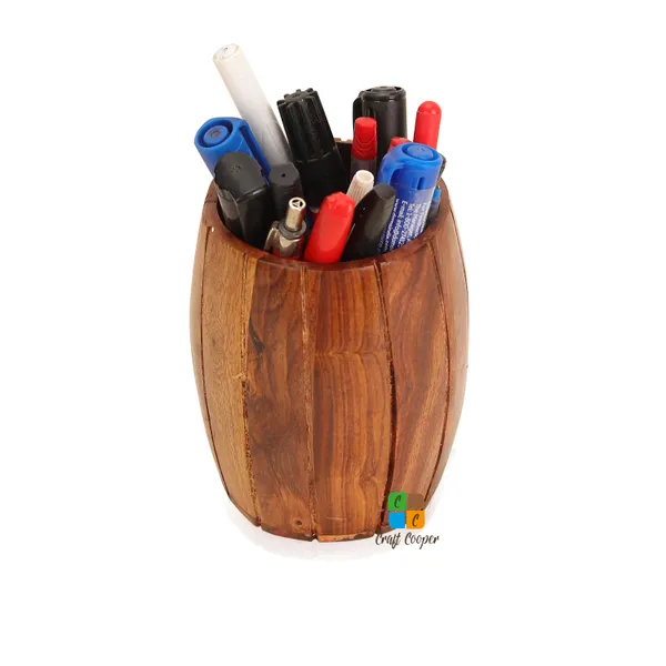 Craft_Cooper_Wooden_Pen_Holder,_Design,_Cutlery_Holder,_Desk_Organizer,_Brown