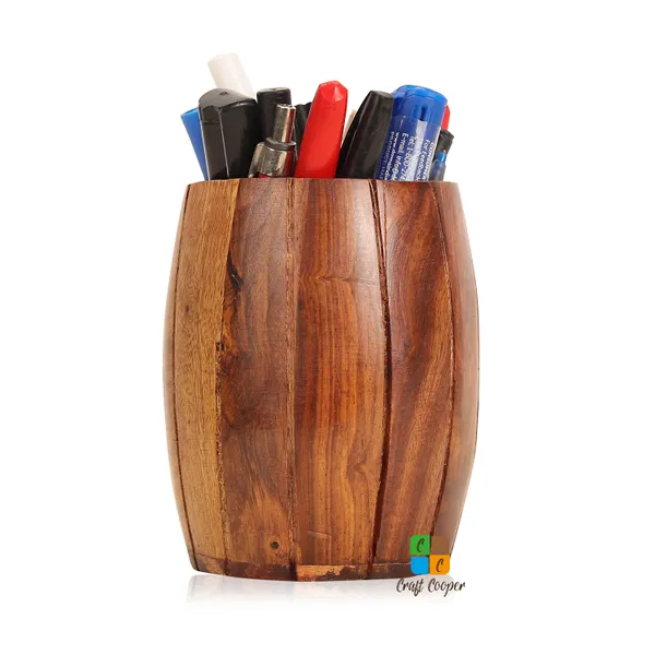 Craft_Cooper_Wooden_Pen_Holder,_Design,_Cutlery_Holder,_Desk_Organizer,_Brown