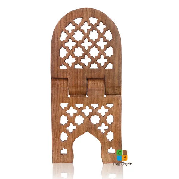 Craft_Cooper_Wooden_Rehal_Design_Rosewood_Holy_Book_Reader|_Book_Storage|_Book_Holder|_Holy_Book_Reader|_Book_Stand|_Holy_Book_Stand_Box_for_Quran_Ramayana_Bible_Gita_&_Guru_Granth_Sahib-_Brown