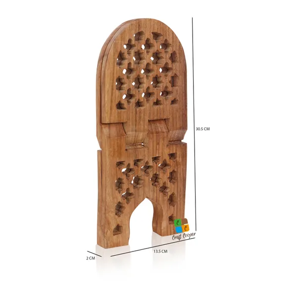 Craft_Cooper_Wooden_Rehal_Design_Rosewood_Holy_Book_Reader|_Book_Storage|_Book_Holder|_Holy_Book_Reader|_Book_Stand|_Holy_Book_Stand_Box_for_Quran_Ramayana_Bible_Gita_&_Guru_Granth_Sahib-_Brown