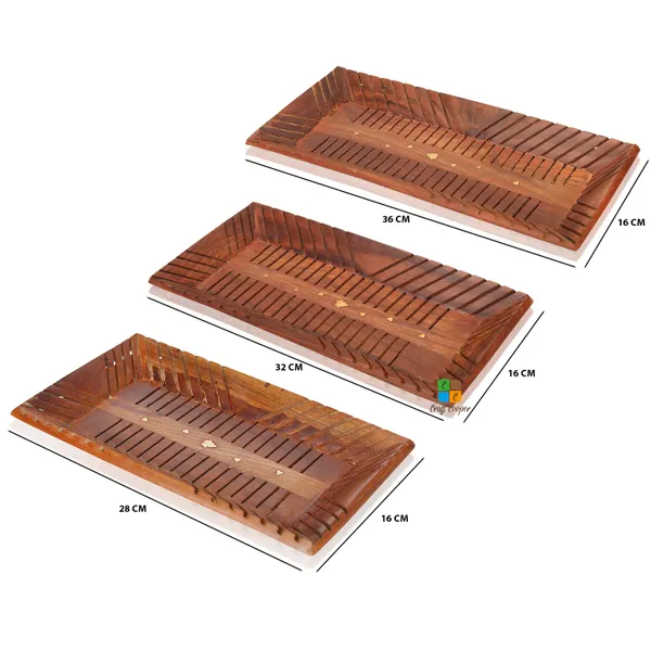 Craft_Cooper_Wooden_Serving_Tray_Set_of_3_(Large,_Medium_and_Small)_with_Brass_Work,_Serving_Platters_and_Trays_for_Party,_Food_and_Tea_Wooden_Decorative_Trays_for_Coffee_Table,_Brown