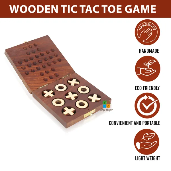 Craft_Cooper_Wooden_Tic_Tac_Toe_&_Solitaire_Board_Game_|_Noughts_&_Crosses_Travel_Board_Game_|_Tic_Tac_Toe_Solitaire_2-in-1_Travel_Board_Game_for_Kids_&_Adults_(Brown)