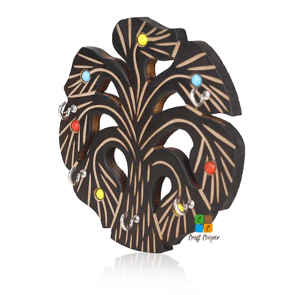 Craft_Cooper_Wooden_Tree_Shaped_Wall_Decor_Hanging_Keychain_Holder_Wood_Key_Holder__(5_Hooks,_Brown)