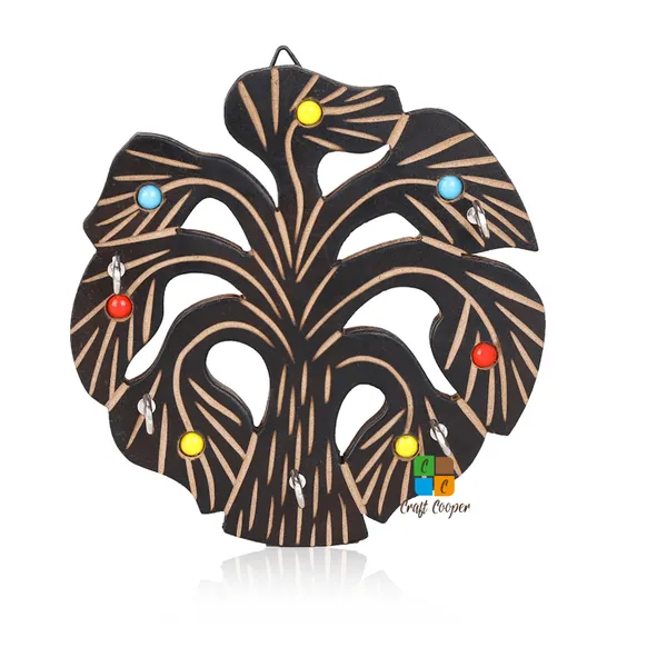 Craft_Cooper_Wooden_Tree_Shaped_Wall_Decor_Hanging_Keychain_Holder_Wood_Key_Holder__(5_Hooks,_Brown)