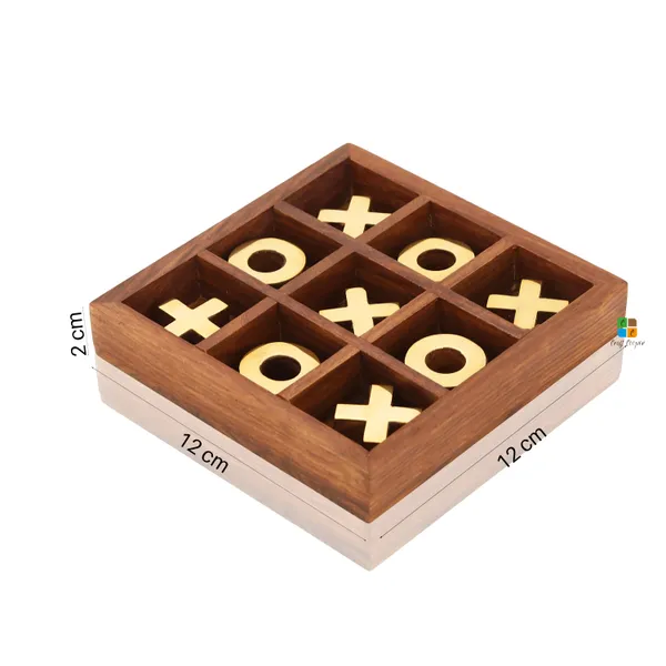 Wooden_Tic_Tac_Toe_Tray_With_Brass_Coating_Coins_For_Children_|_Without_Glass_Lid