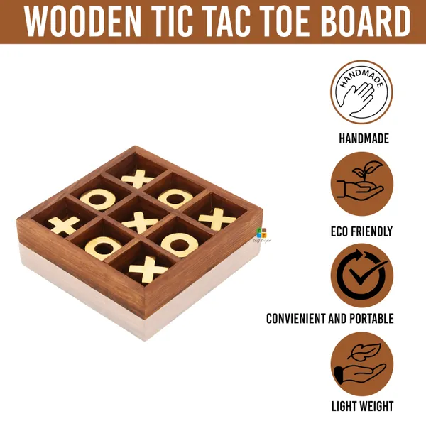 Wooden_Tic_Tac_Toe_Tray_With_Brass_Coating_Coins_For_Children_|_Without_Glass_Lid