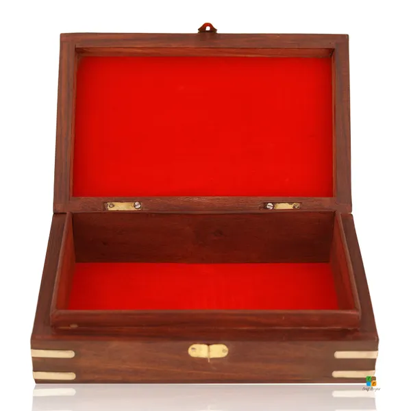 Wooden_Rectangle_Shape_Flower_And_Elephant_Printed_Jewellery_Box_|_Multipurpose_Box_For_Storage