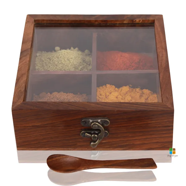 Sheesham_Wood_Spice_Box_With_4_Partition_&_Spoon