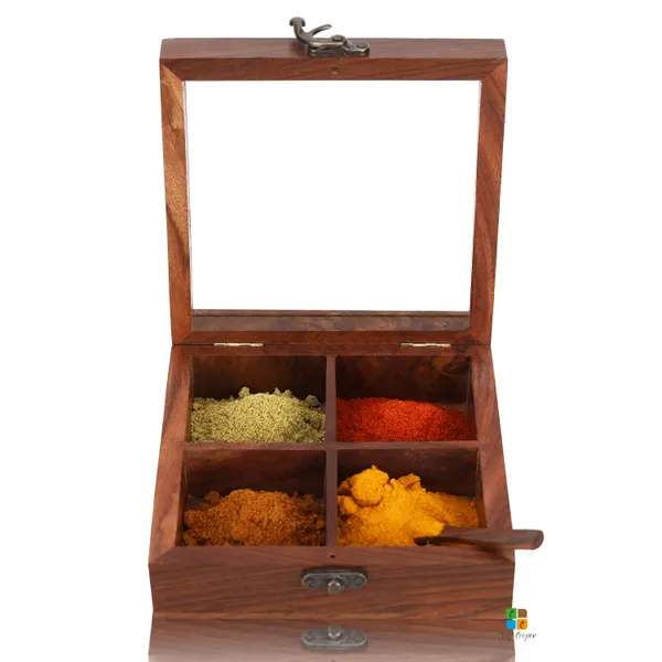 Sheesham_Wood_Spice_Box_With_4_Partition_&_Spoon