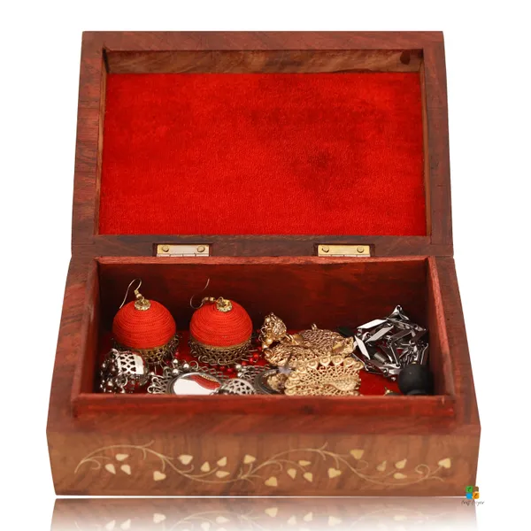 Wooden_Rectangular_Flower_Design_Jewellery_Box_|_Multipurpose_Box_For_Storage