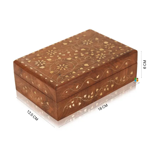 Wooden_Rectangular_Flower_Design_Jewellery_Box_|_Multipurpose_Box_For_Storage