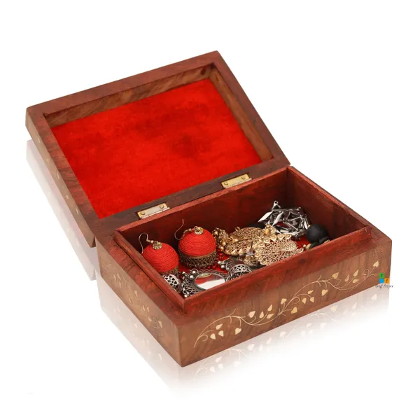 Wooden_Rectangular_Flower_Design_Jewellery_Box_|_Multipurpose_Box_For_Storage