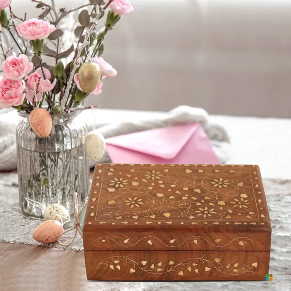 Wooden_Rectangular_Flower_Design_Jewellery_Box_|_Multipurpose_Box_For_Storage