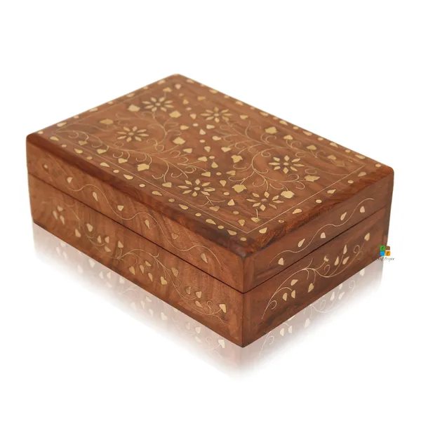 Wooden_Rectangular_Flower_Design_Jewellery_Box_|_Multipurpose_Box_For_Storage