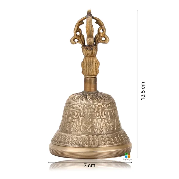 Craft_Cooper__6_Inch_Tibetan_Buddhist_Bell_For_Meditation_Brass_Pooja_Bell