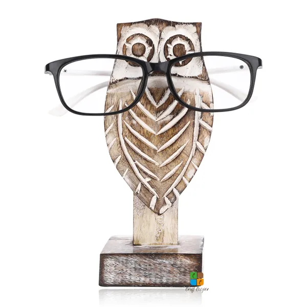 Handmade_Owl_Spectacle_Wood_Tabletop_Eyeglass_Holder_Stand