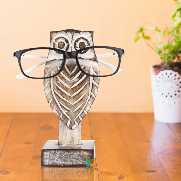 Handmade_Owl_Spectacle_Wood_Tabletop_Eyeglass_Holder_Stand