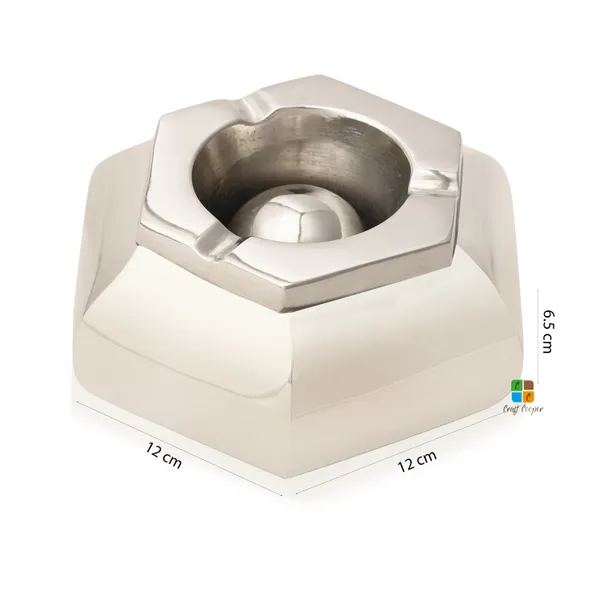 Silver_Steel_Ashtray_With_Lid_|_For_Car,_Home,_Office_And_Bar