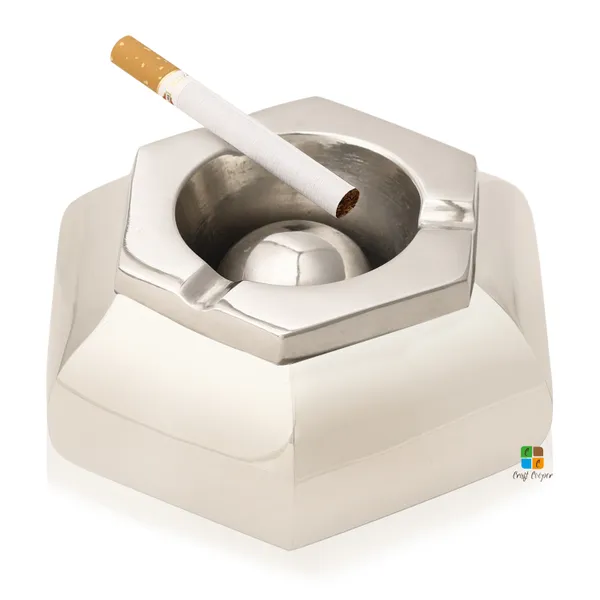 Silver_Steel_Ashtray_With_Lid_|_For_Car,_Home,_Office_And_Bar