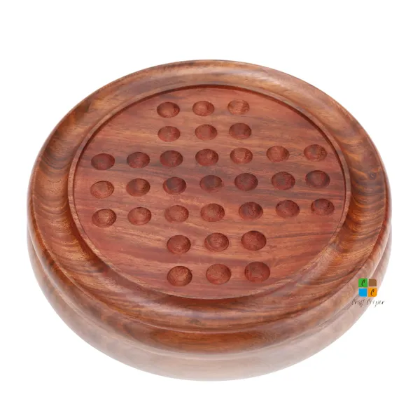 Wooden_Solitaire_Board_Game_In_With_Glass_Marbles_Brain-Vita_Unique_Game_9"_-_Best_Gift_For_Kids,_Teens_&_Adults