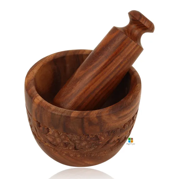 Handcrafted_Sheesham_Wood_Kharal_Carved_Pestle_And_Mortar