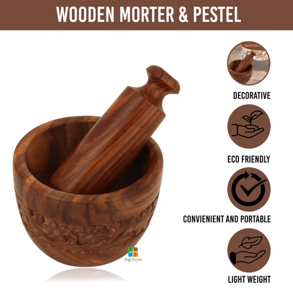 Handcrafted_Sheesham_Wood_Kharal_Carved_Pestle_And_Mortar